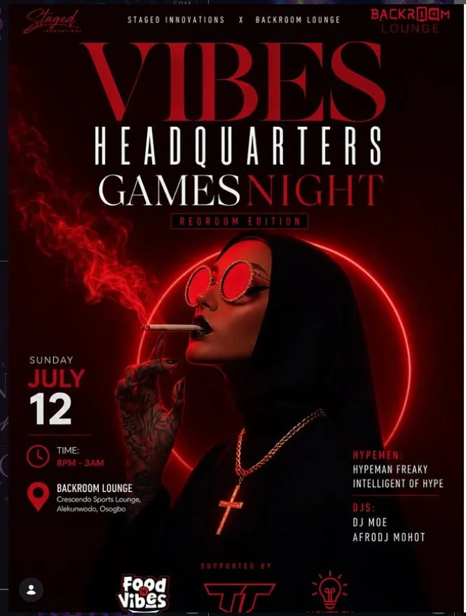 VIBES HEADQUARTERS: GAMES NIGHT — REDROOM EDITION