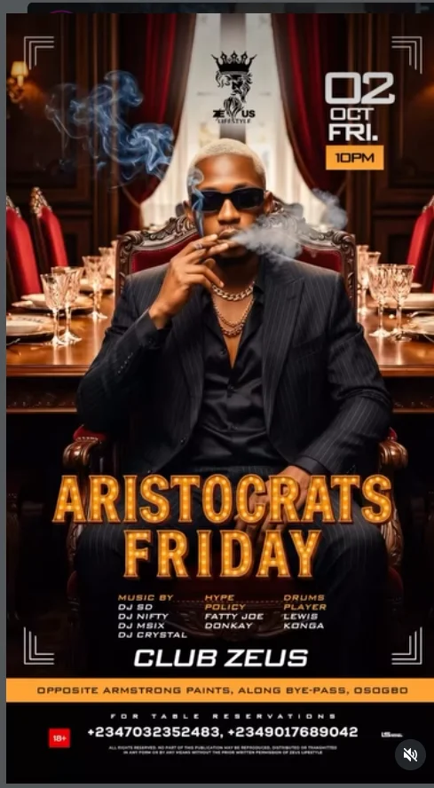 ARISTOCRATS FRIDAY