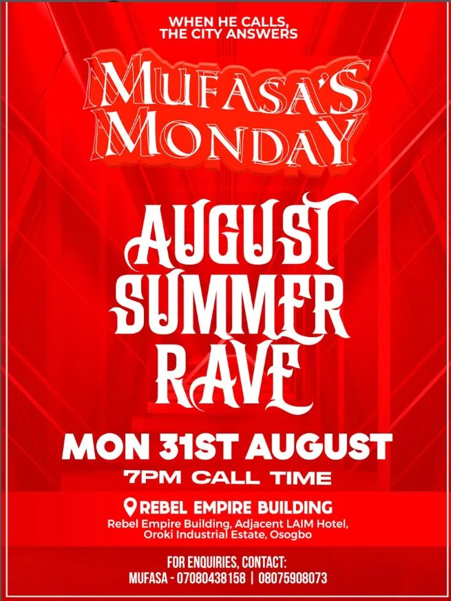 Mufasa Monday - August summer Rave
