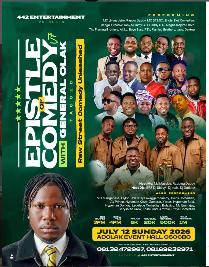 EPISTLE OF COMEDY with GENERAL OLAK VOL VII