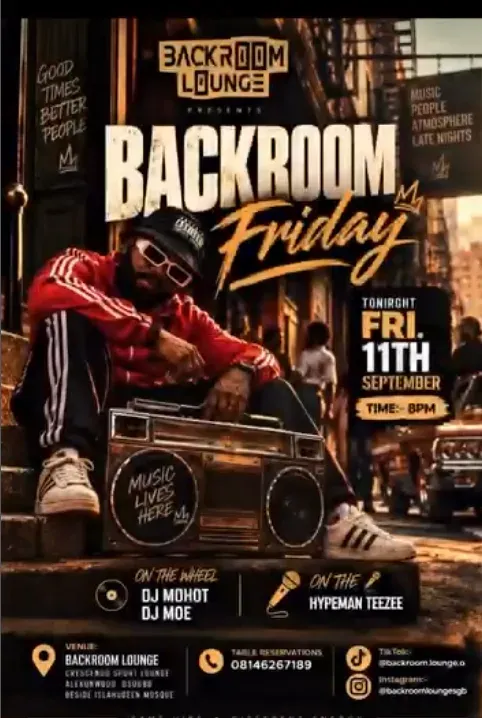 BACKROOM FRIDAY