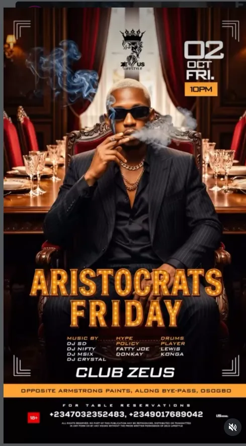 ARISTOCRATS FRIDAY