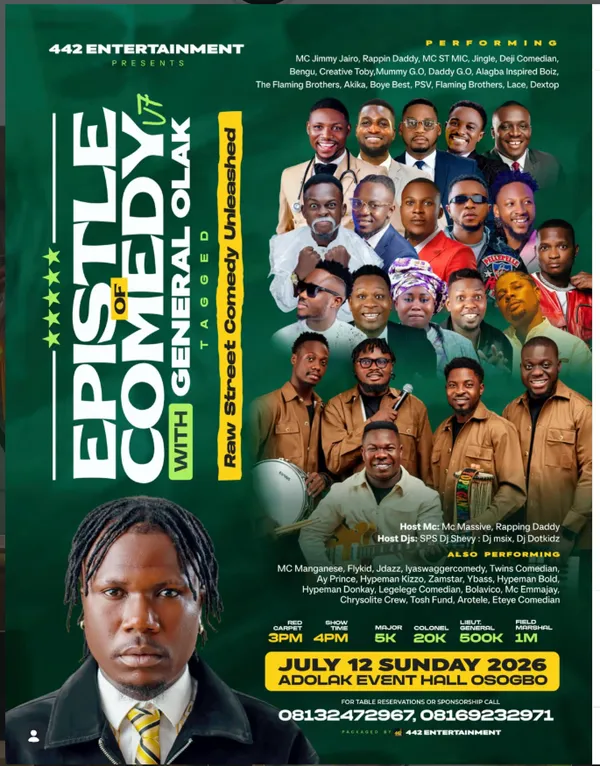 EPISTLE OF COMEDY with GENERAL OLAK VOL VII